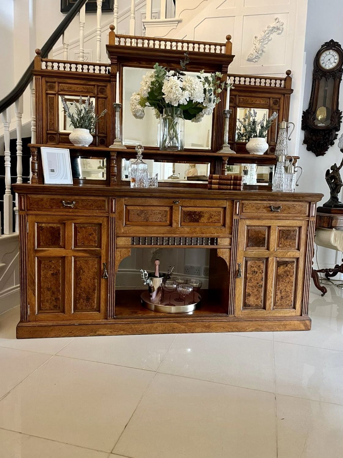 photo buy Outstanding Quality Antique 19th Century Pollard Oak Sideboard By James Schoolbred