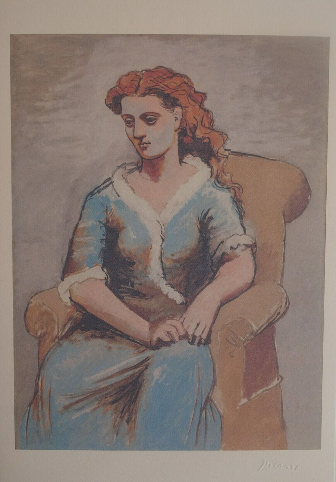 Fine Cubist Limited Edition Print   Blue Period Portrait Of A Woman, Pablo Picasso, Signed & Numbered