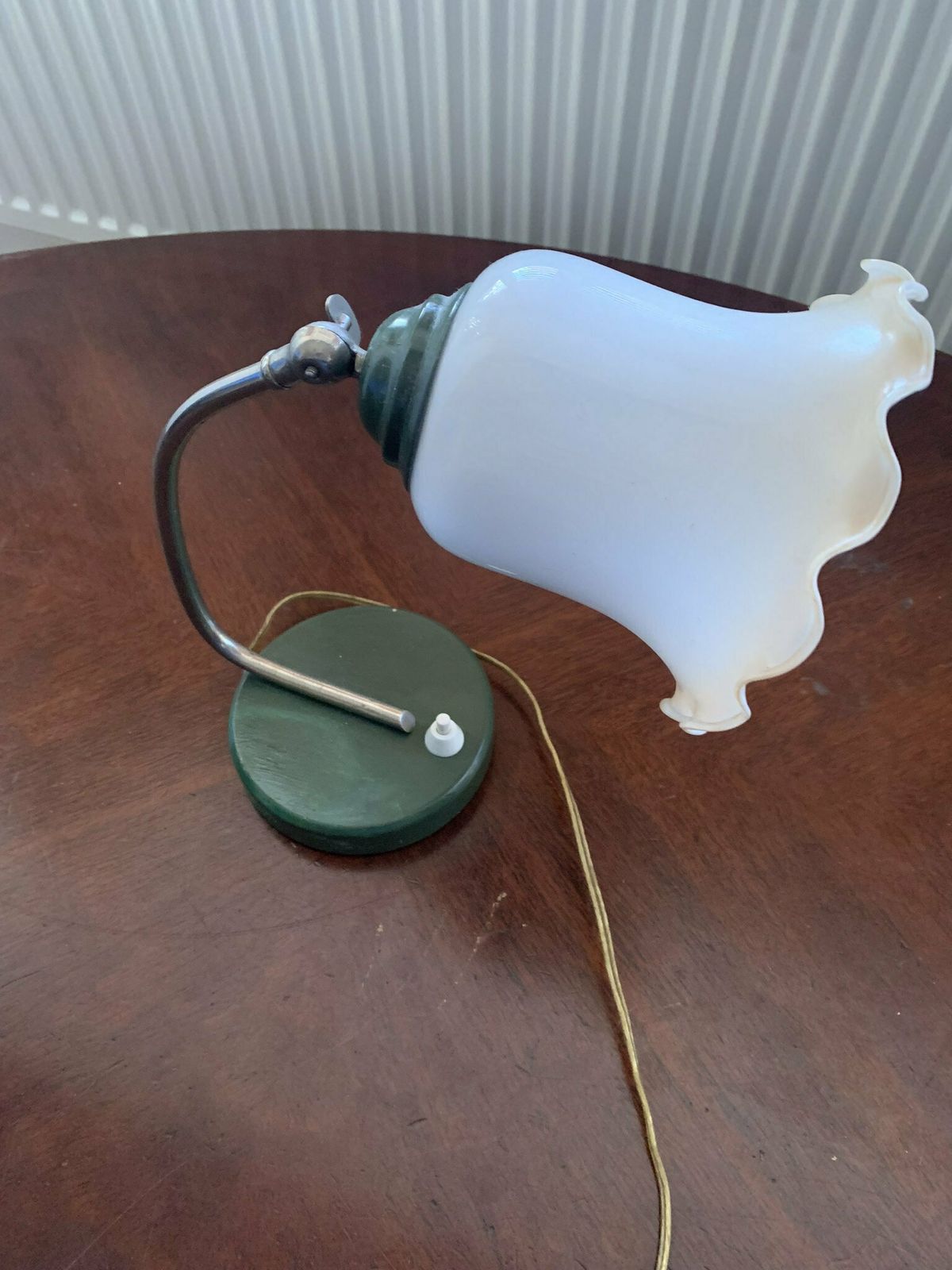 Pretty Vintage French Boudoir/Bedside Adjustable Gooseneck Lamp Switched photo Lighting