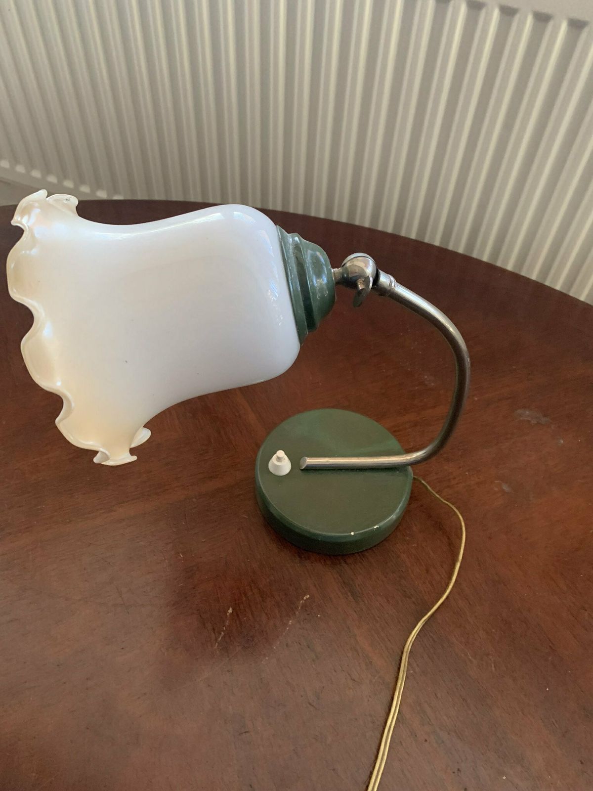Pretty Vintage French Boudoir/Bedside Adjustable Gooseneck Lamp Switched photo vinterior