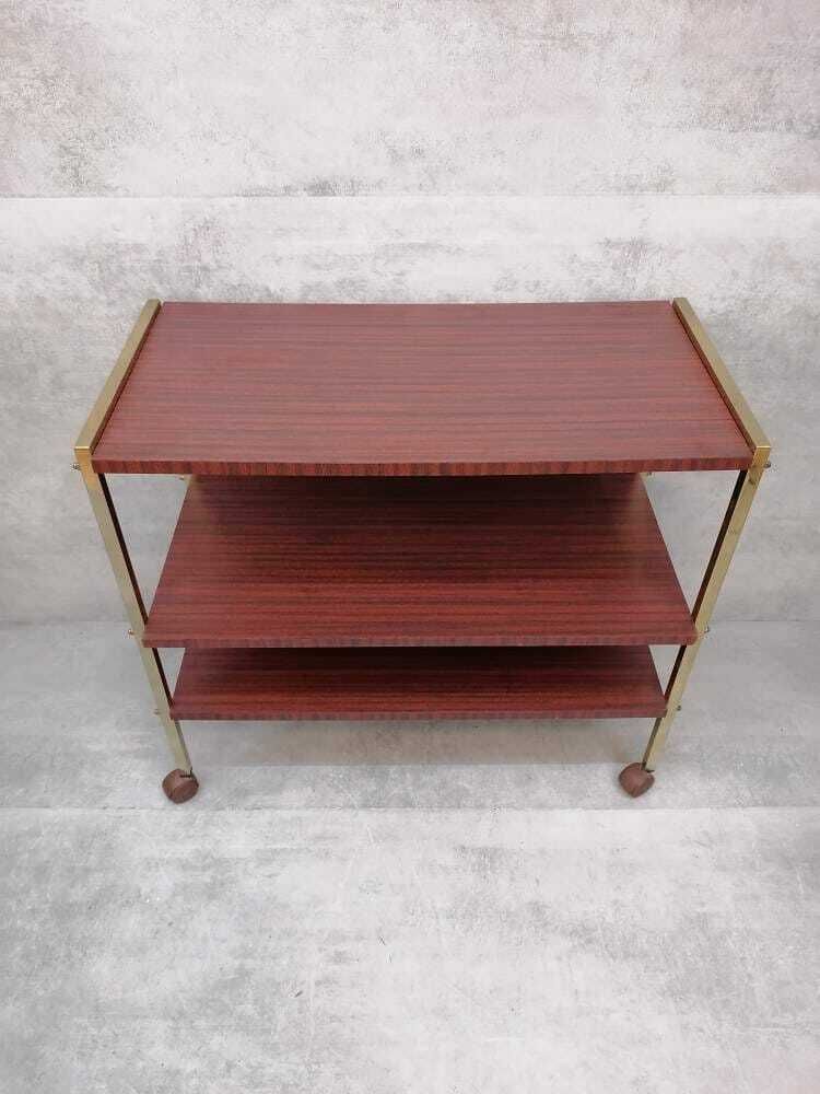 Bauhaus Mid Century Service Cart Table & Trolly 1970s photo for sale