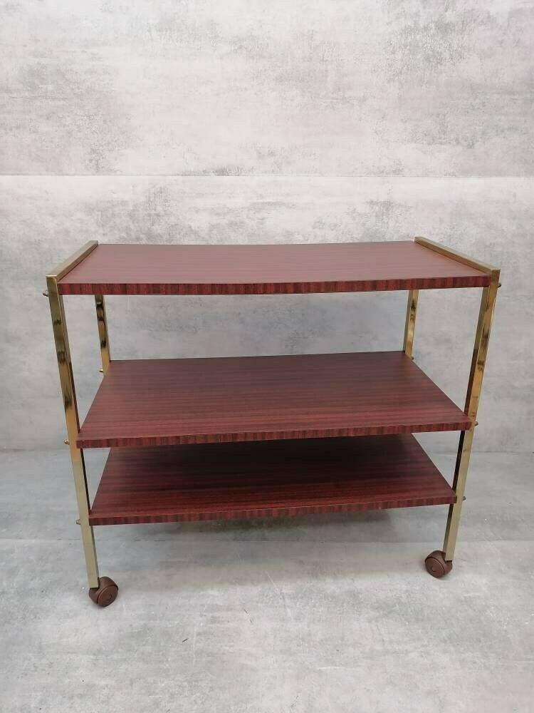 Bauhaus Mid Century Service Cart Table & Trolly 1970s photo Furniture