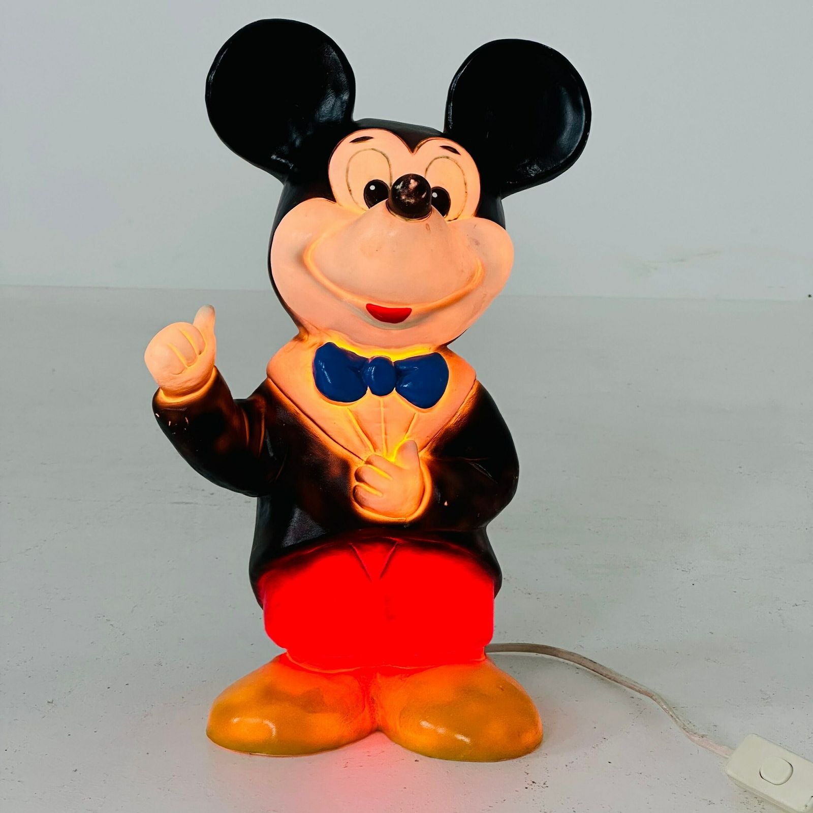 Vintage Disney Mickey Mouse Plastic Nightlight By Heico Made In Germany 1980s photo Home Decor