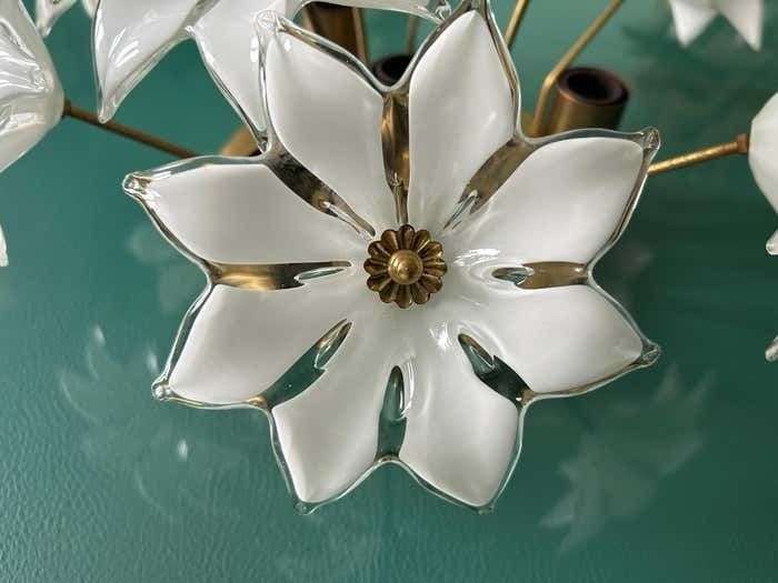 Loves Me Loves Me Not, Lovely And Romantic Murano Ceiling Light, 1970's photo Lighting