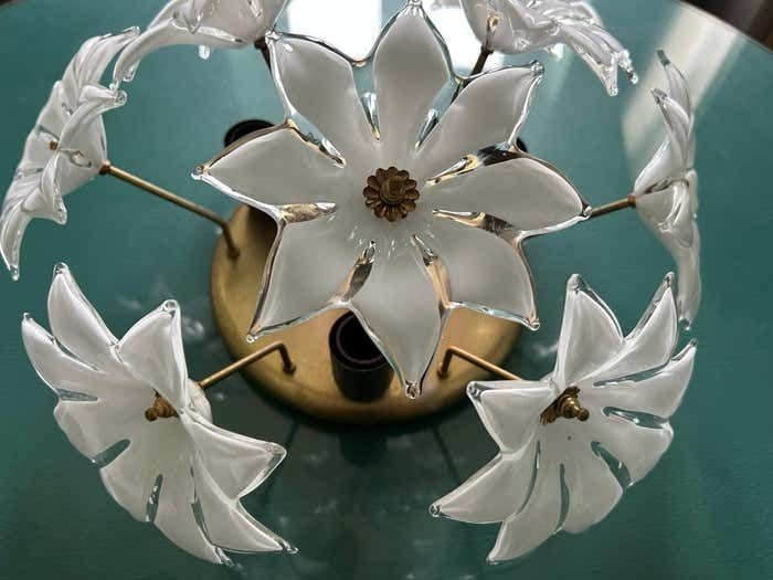 Loves Me Loves Me Not, Lovely And Romantic Murano Ceiling Light, 1970's photo buy