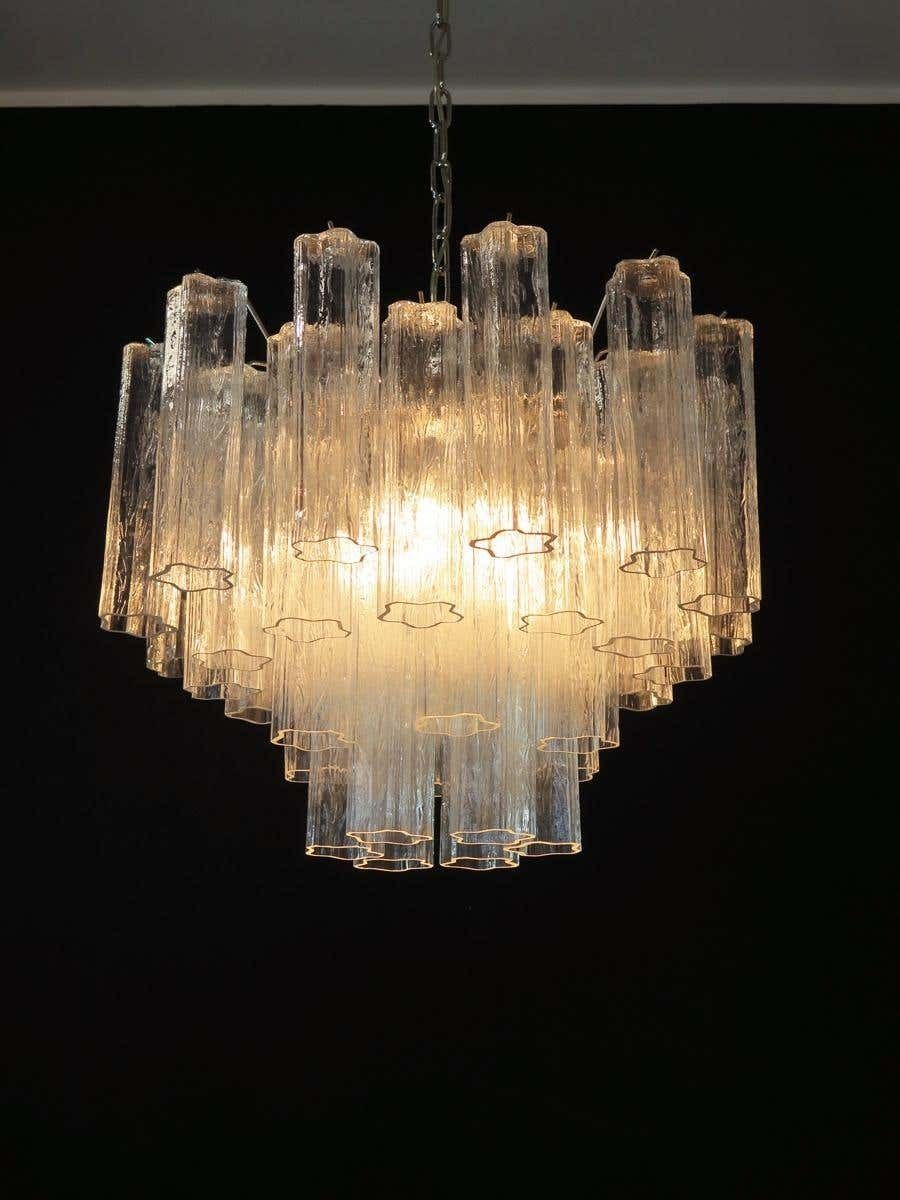 Tronchi Chandelier In The Style Toni Zuccheri For Venini, Murano, 1990 photo for sale