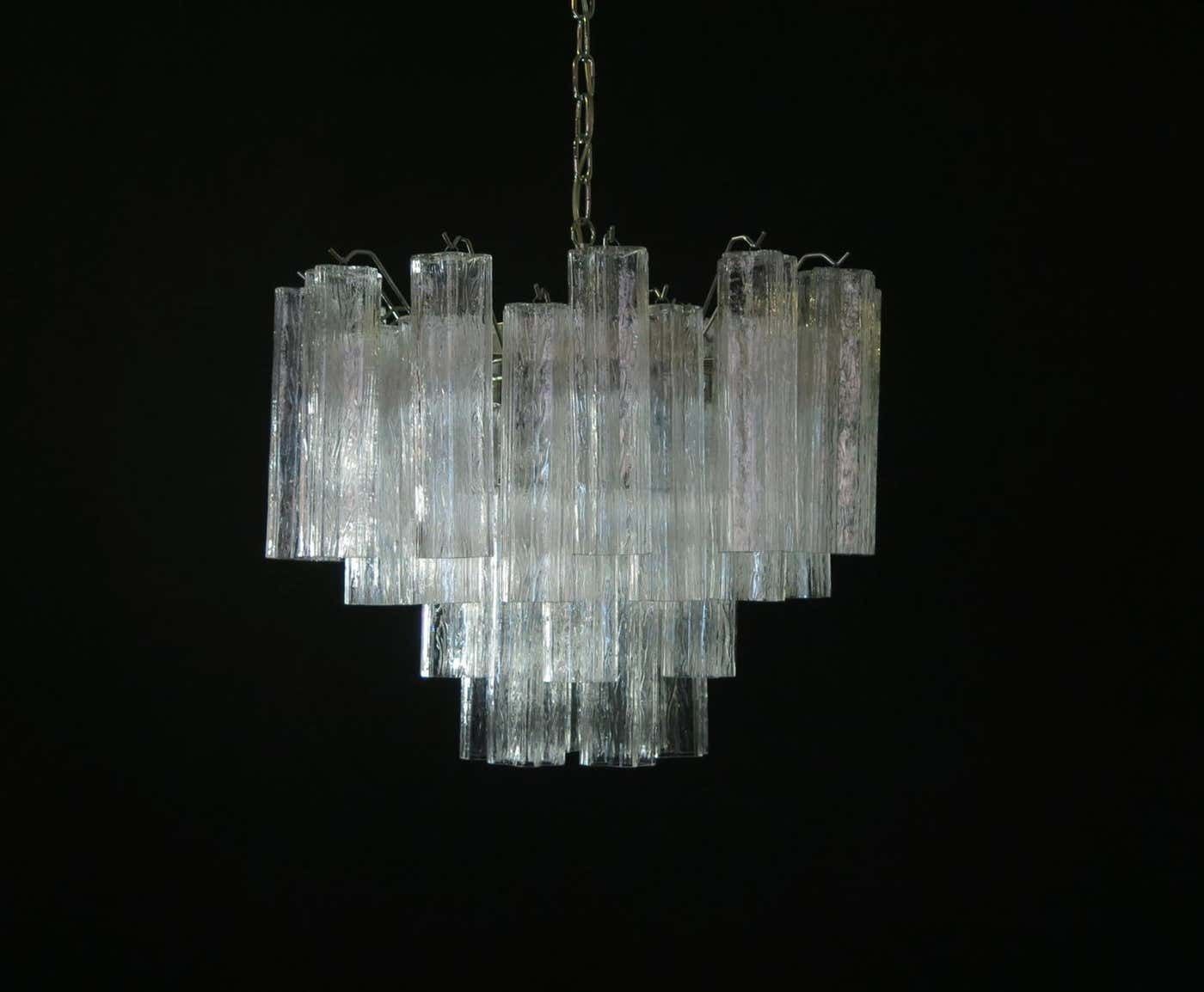 photo for sale Tronchi Chandelier In The Style Toni Zuccheri For Venini, Murano, 1990