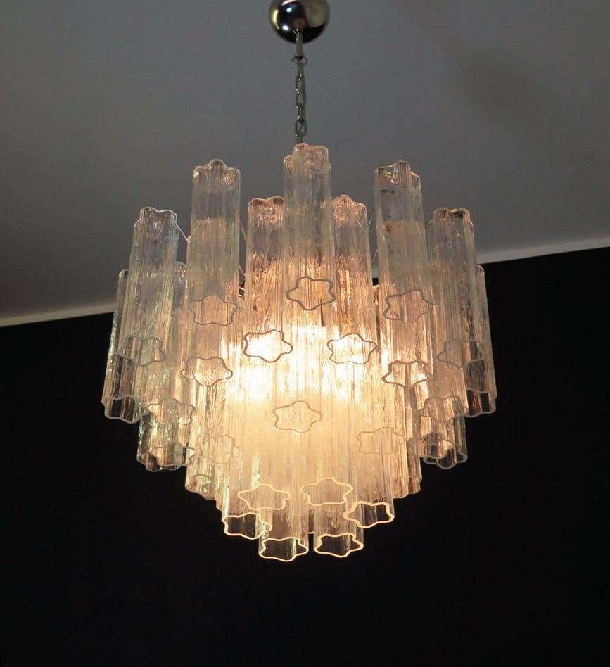 photo buy Tronchi Chandelier In The Style Toni Zuccheri For Venini, Murano, 1990