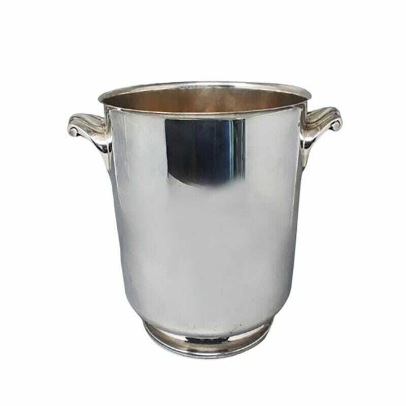 1950s Gorgeous Ice Bucket By Christofle In Silver Plated. Made In France