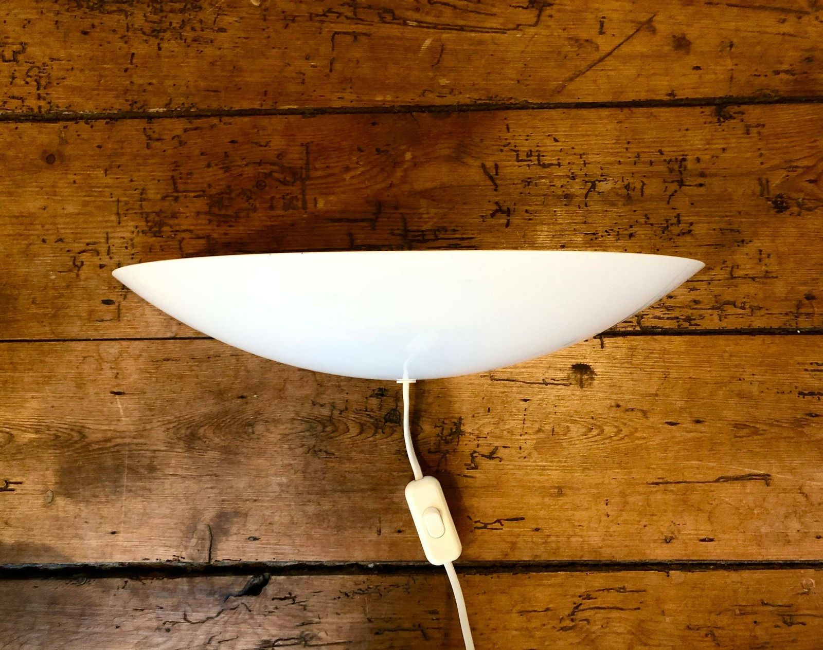 Vintage Ikea Minimalist Up Light Halfmoon Wall Lamp In White From The 1980s   Design From Sweden photo vinterior