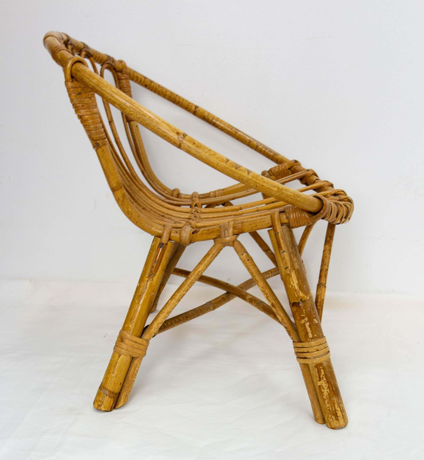 Wicker Chair For Child French, Circa 1960 photo 249.0