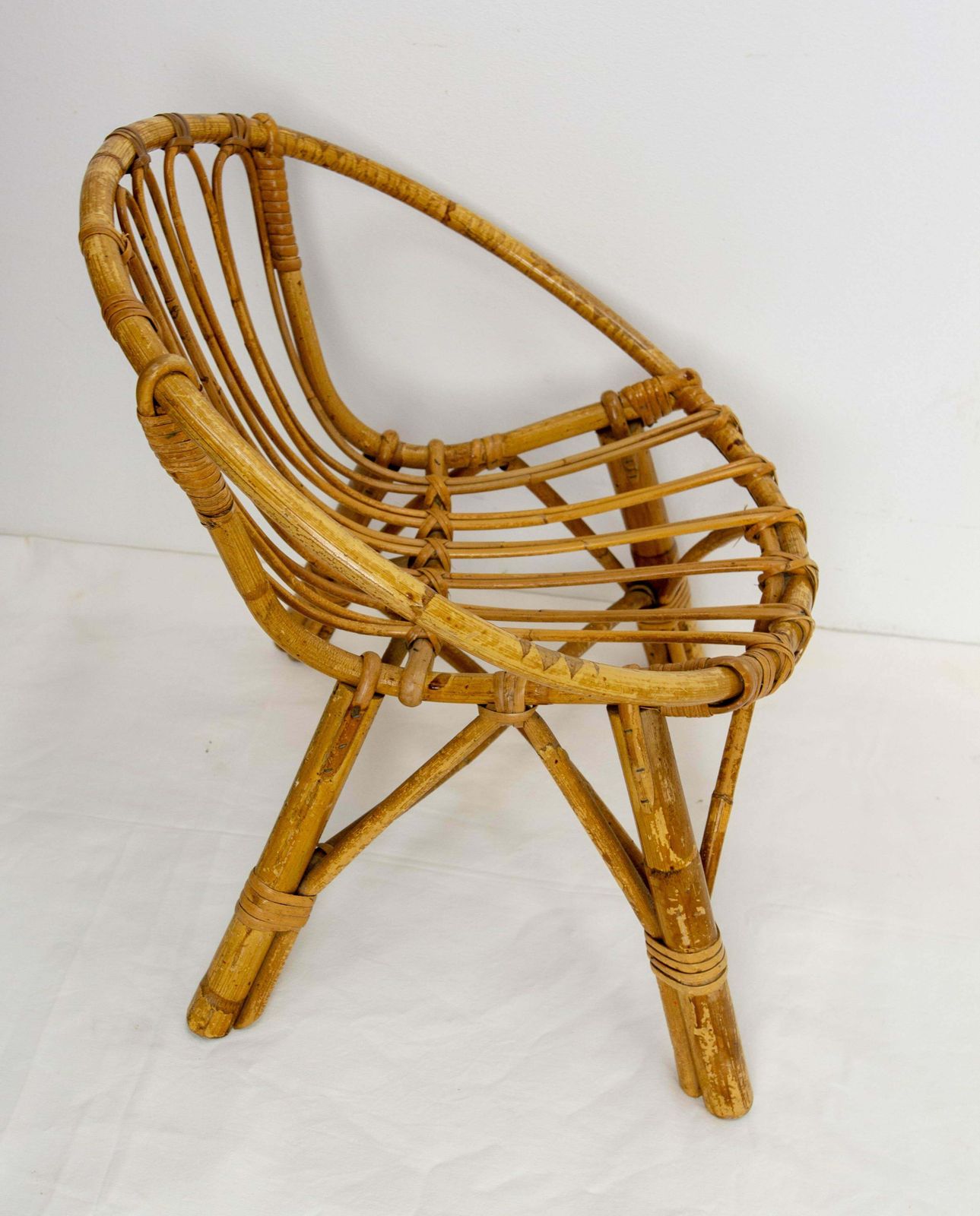 Wicker Chair For Child French, Circa 1960 photo vinterior
