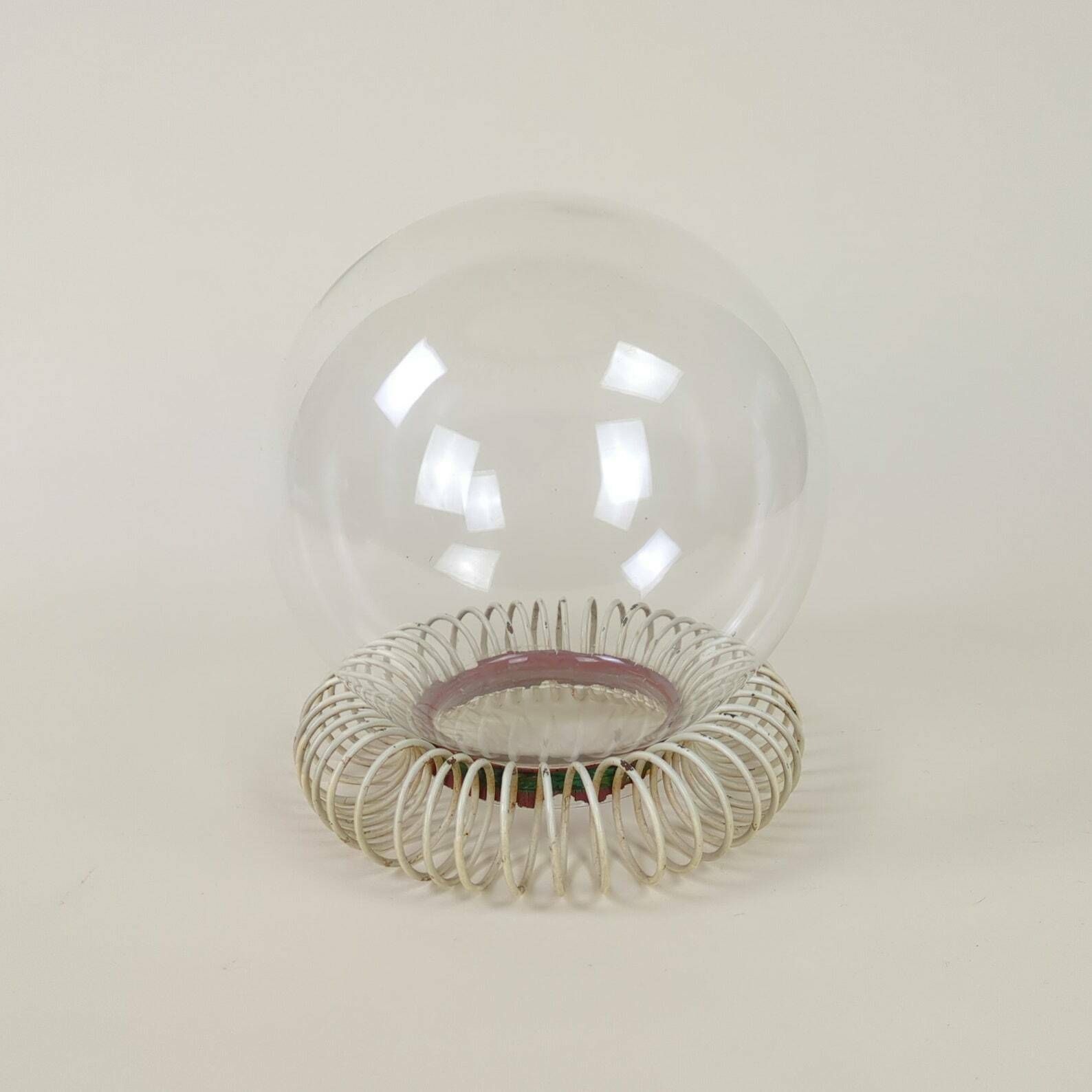 French 1950s Blown Glass Boule Display, Decorative Glass Art Display, Table Top Stand, Curiosity Cabinet Presenter photo Home Decor