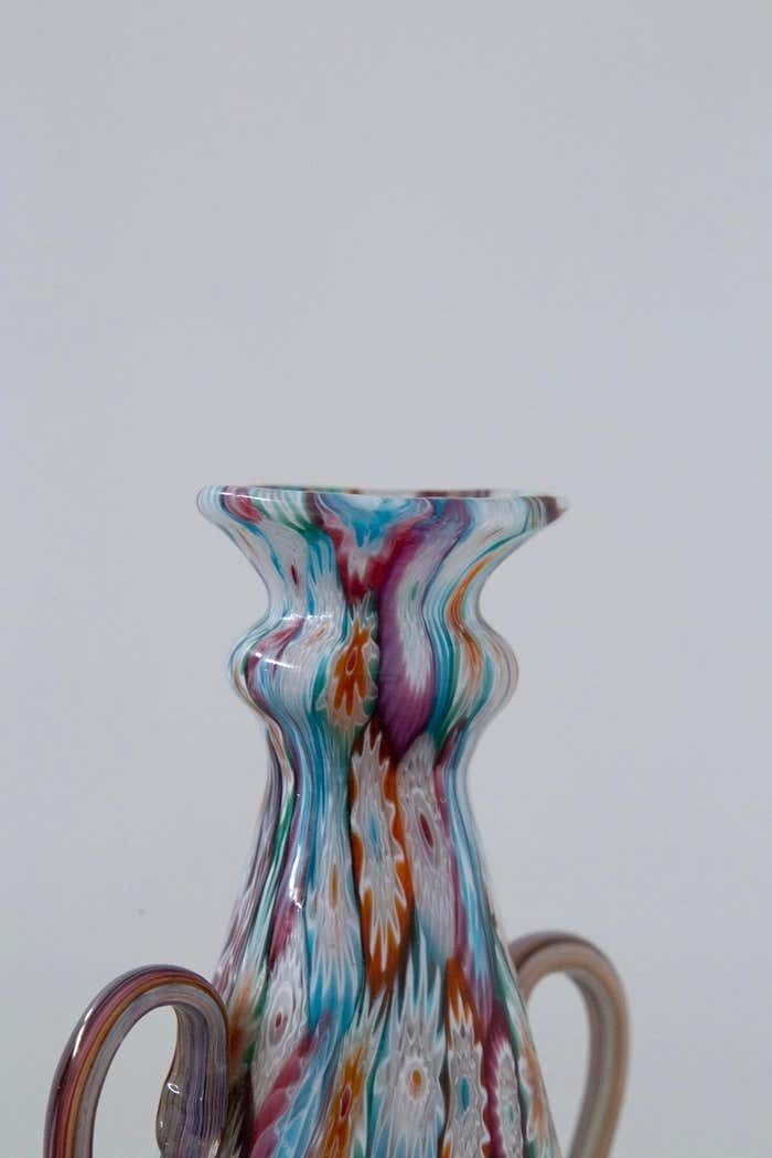 Murano Glass By Fratelli Toso Millefiori Vase Multicoloured photo buy