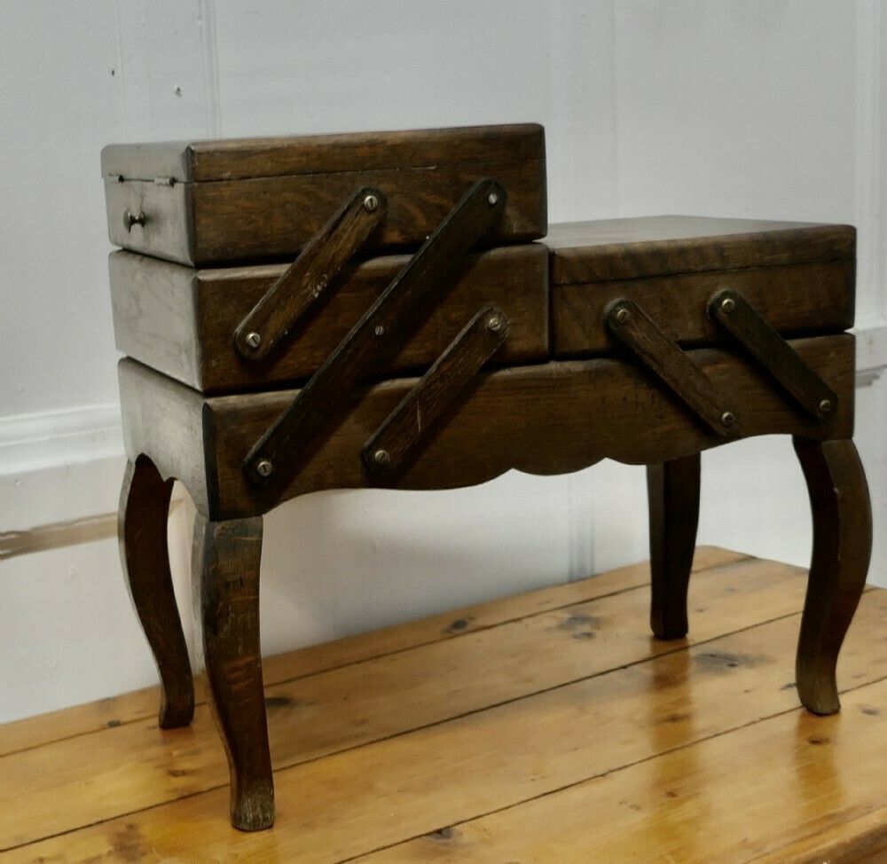 French Art Deco Metamorphic Concertina Work Or Sewing Box