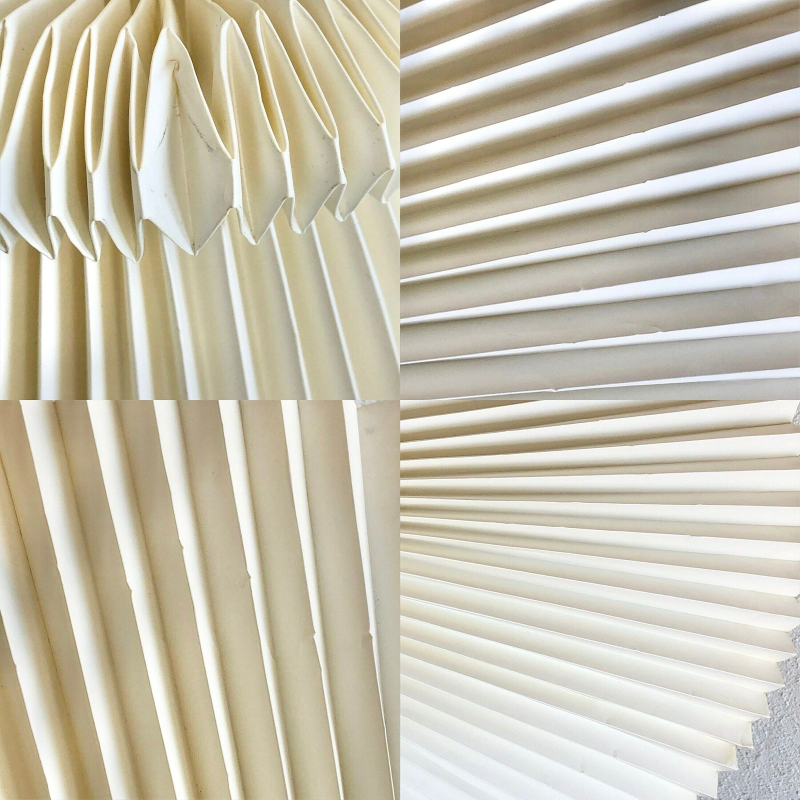 photo furniture Danish Mid Century Huge White Glass Table Lamp With Large Le Klint Off White Pleated Shade
