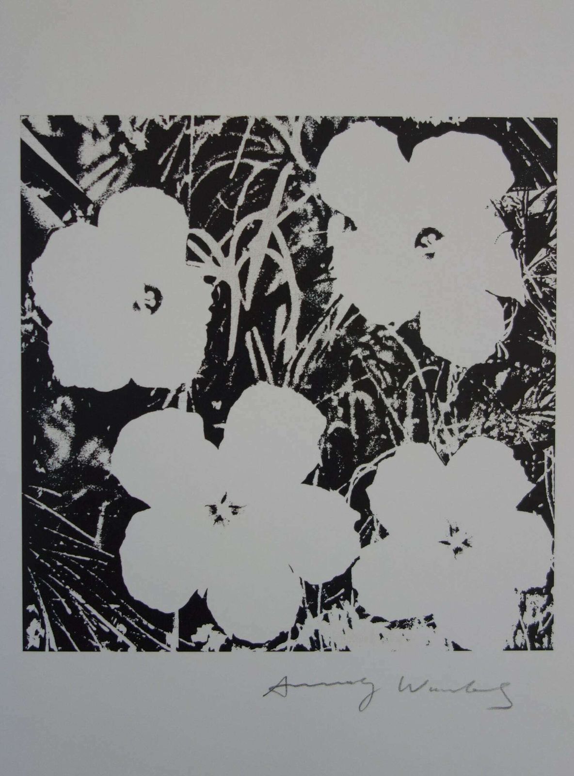 Fine Pop Art Limited Edition Print – Flowers, Andy Warhol, Stamp Signed & Numbered
