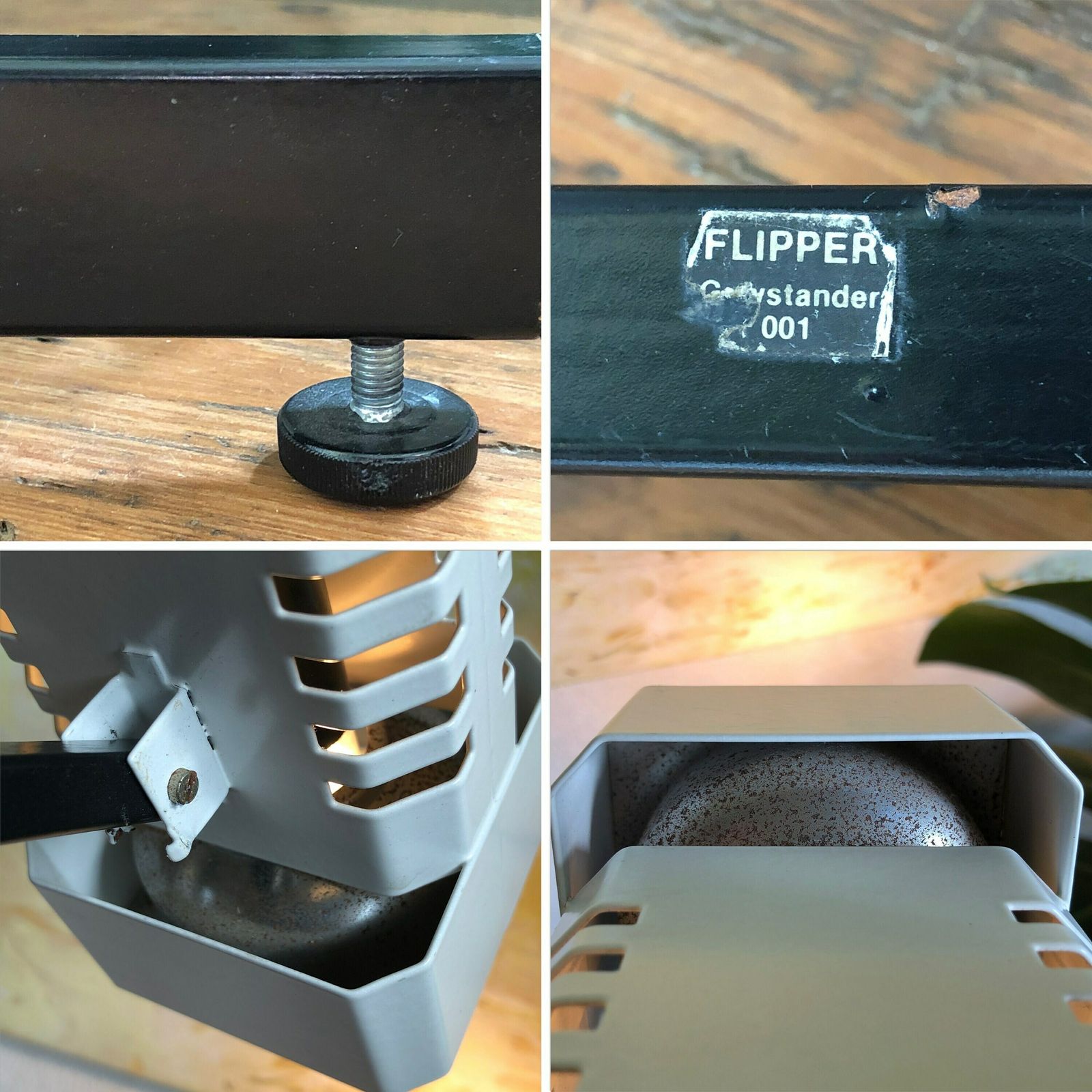 photo for sale Danish Postmodern Vintage “Flipper” Floorlamp In Black And White Metal   Design By Mogens Davidsen For Sc Sørensen