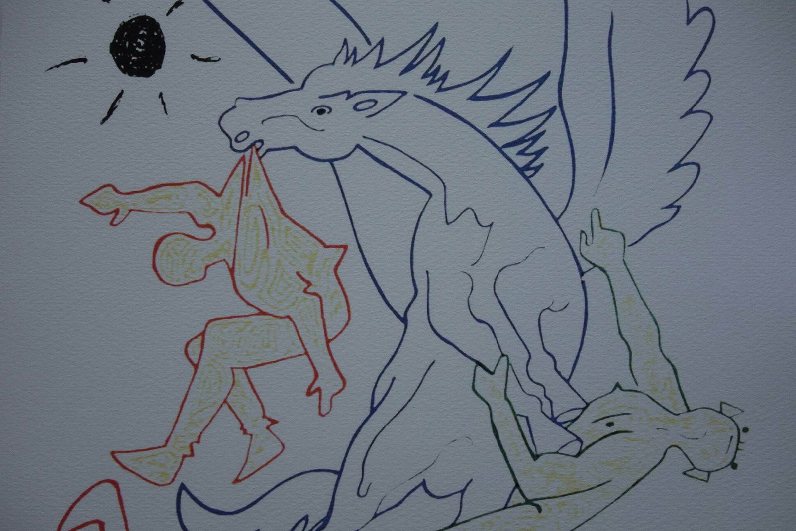 photo furniture Rare Beautiful Limited Illustration Print   Pegasus, Jean Cocteau, Signed, Numbered & Stamped