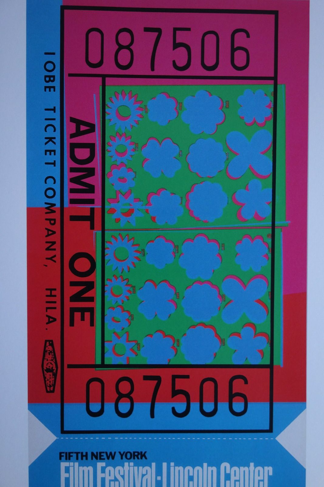 Fine Pop Art Limited Edition Print   Film Festival Ticket, Andy Warhol, Signed & Numbered photo vinterior