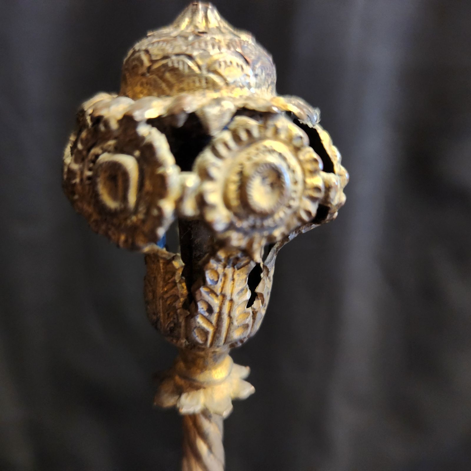 photo furniture Italian, Tuscan Antique Ecclesiastical White Metal & Gilt Censer, Circa 1770/80