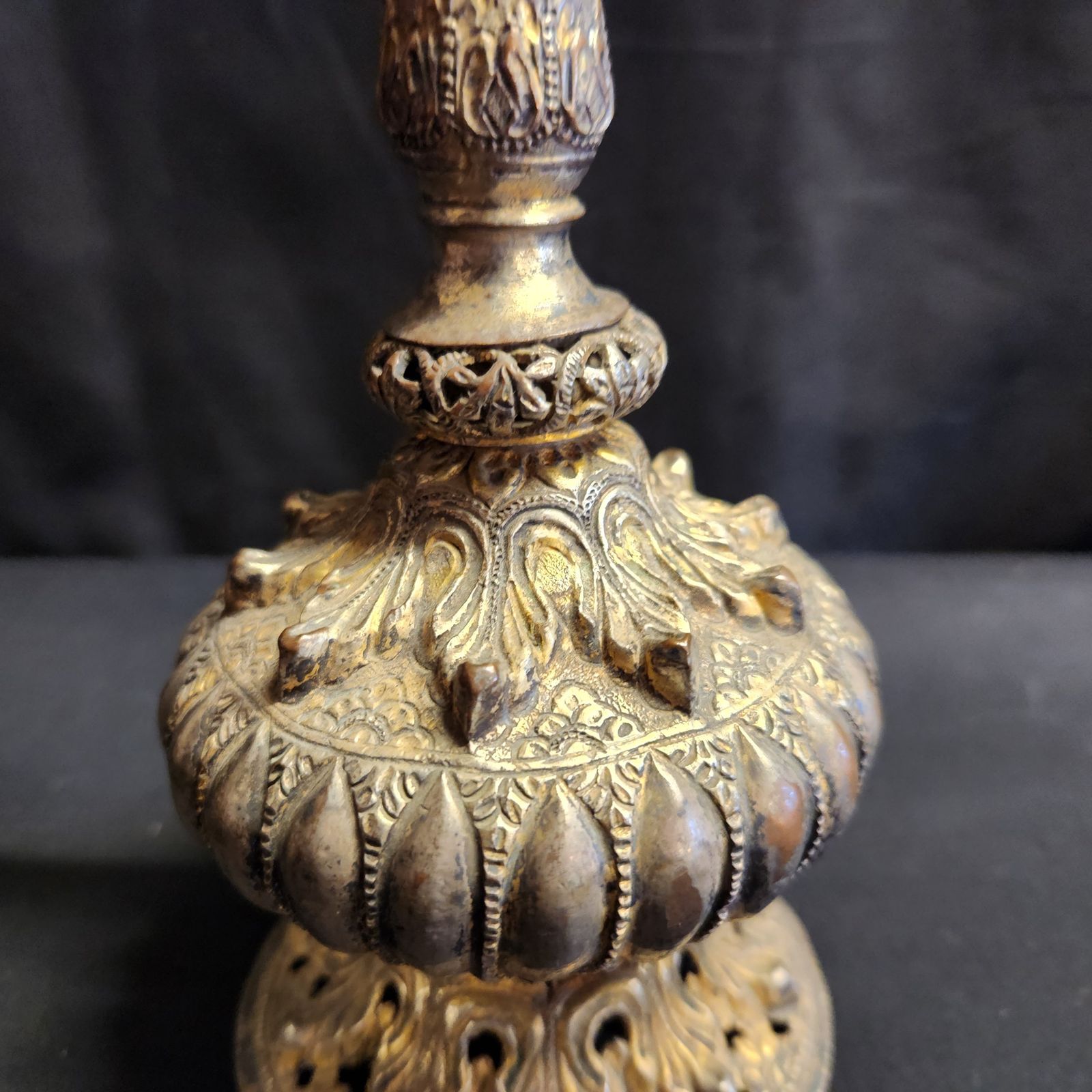 photo for sale Italian, Tuscan Antique Ecclesiastical White Metal & Gilt Censer, Circa 1770/80