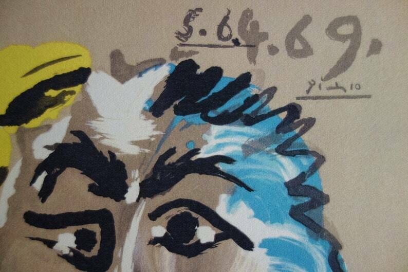 Fine Cubist Limited Edition Print   Musketeer, Pablo Picasso, Hand Signed & Stamped photo Art