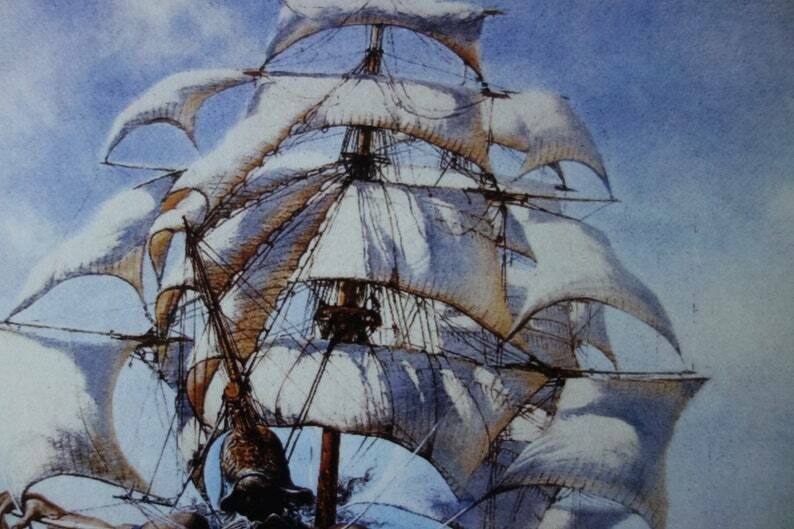 Fine Surrealist Edition Print   Man With Ship, Salvador Dali, Signed & Numbered photo for sale