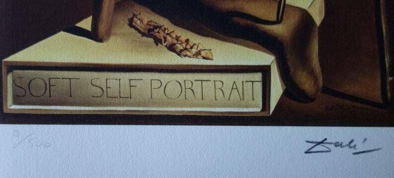 Fine Surrealist Limited Edition Print – Selfportrait, Salvador Dali, Signed & Numbered photo 165.0