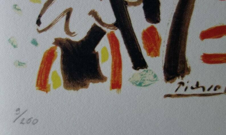 Fine Cubist Limited Edition Print   Joker, Pablo Picasso, Hand Signed & Hand Numbered photo 183.0