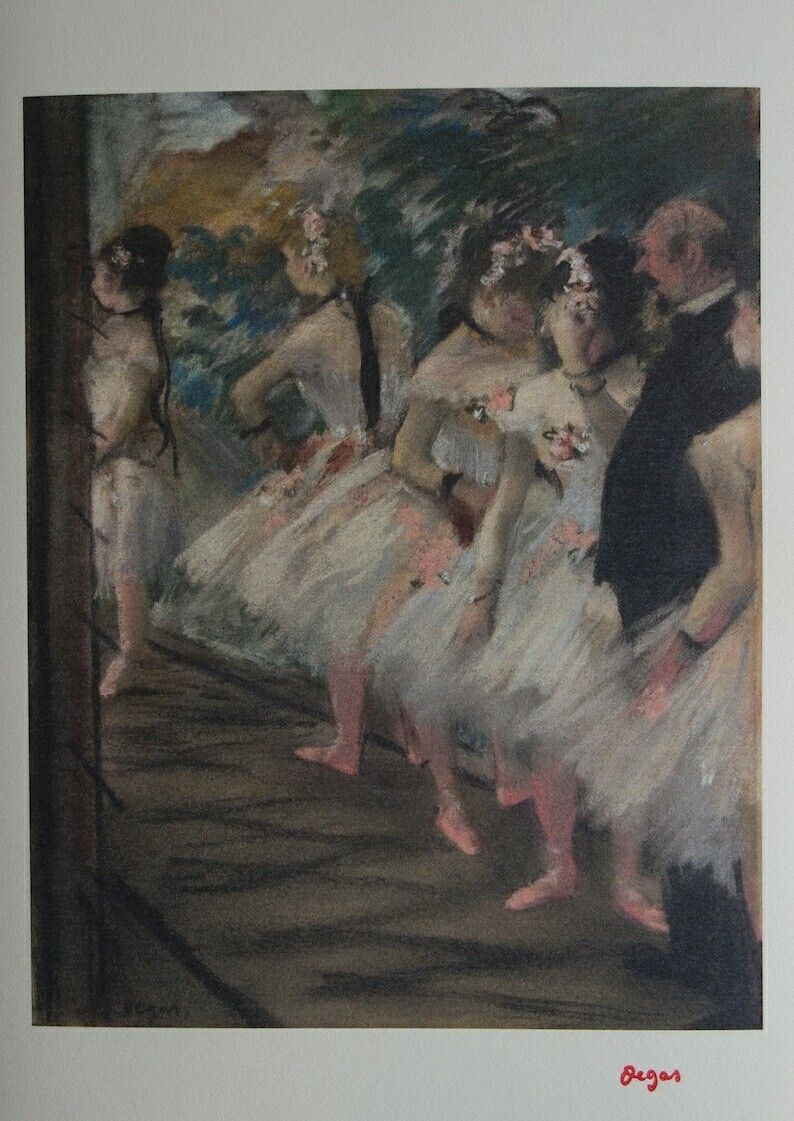 Fine Impressionist Rare Edition Print – Ballet Dancers, Edgar Degas, Signed & Stamped