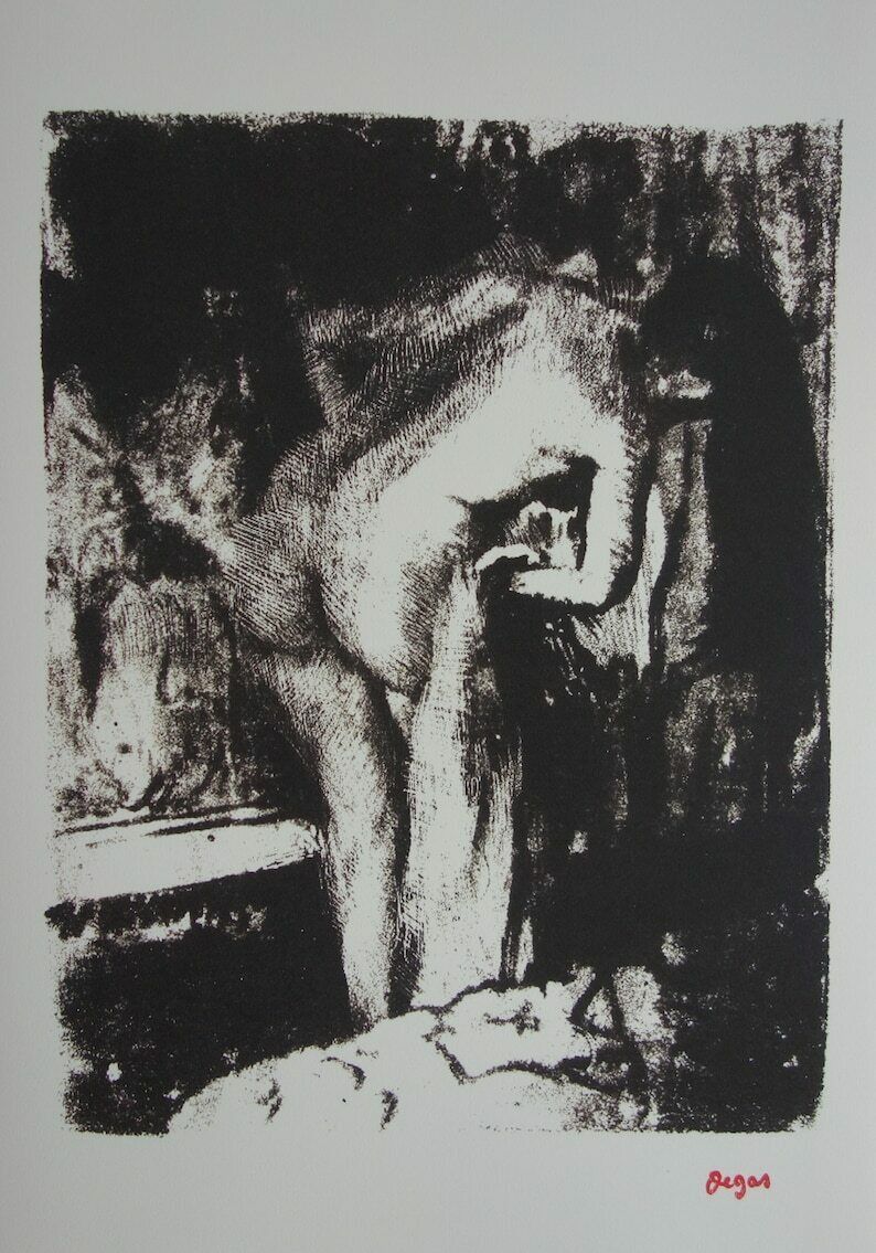 Fine Impressionist Rare Edition Print – Bather, Edgar Degas, Signed & Stamped