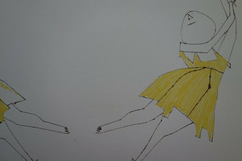 Fine Pop Art Limited Edition Print   Illustration   Dancers, Andy Warhol, Signed & Numbered photo furniture