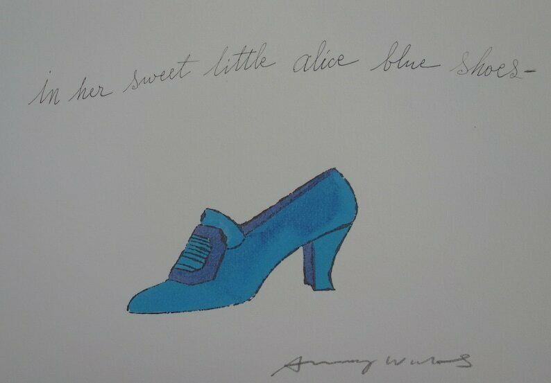 Fine Pop Art Limited Edition Illustration Print   Shoe, Andy Warhol, Signed & Stamped With Estate Stamp, Trial Proof