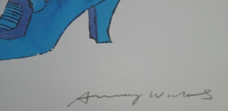 Fine Pop Art Limited Edition Illustration Print   Shoe, Andy Warhol, Signed & Stamped With Estate Stamp, Trial Proof photo 252.0