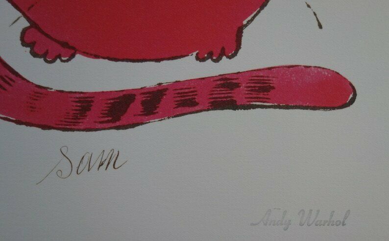 Fine Pop Art Limited Edition Print   Illustration   Cat, Andy Warhol, Signed & Numbered photo for sale