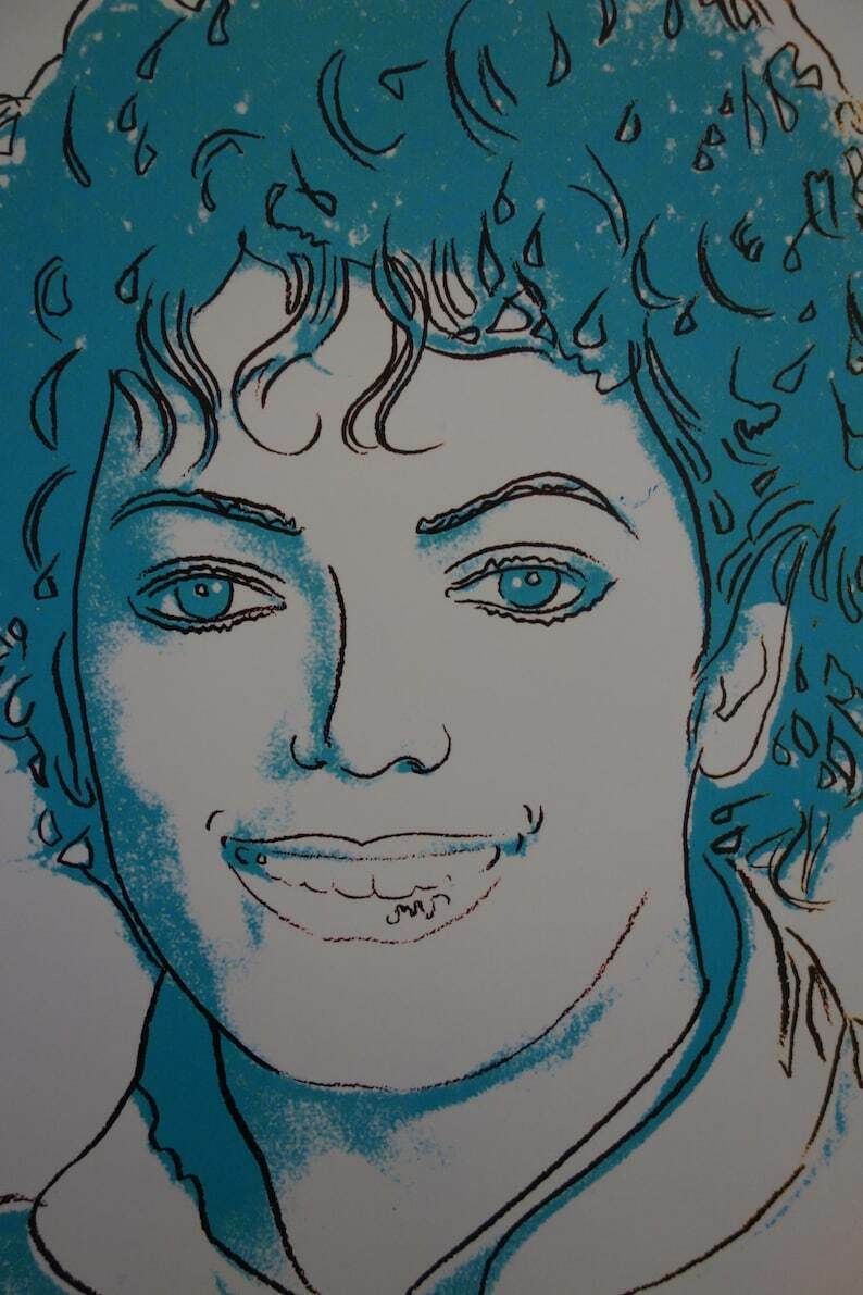 Fine Pop Art Edition Trial Proof Print – Michael Jackson, Andy Warhol, Signed & Stamped With Estate Stamp photo furniture