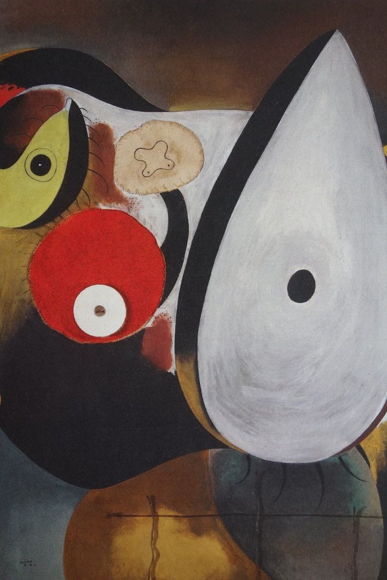 Fine Surrealist Limited Edition Print, Joan Miro, Signed & Numbered photo furniture