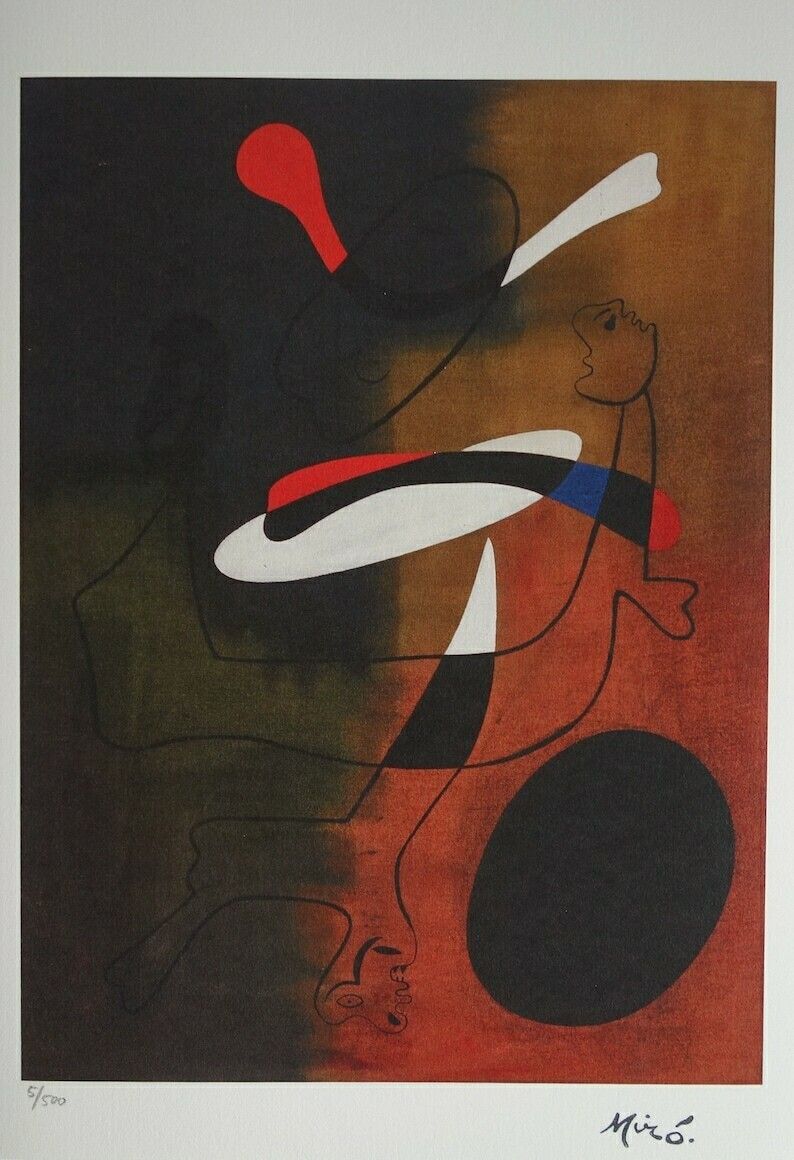 Fine Surrealist Limited Edition Print, Joan Miro, Signed & Numbered