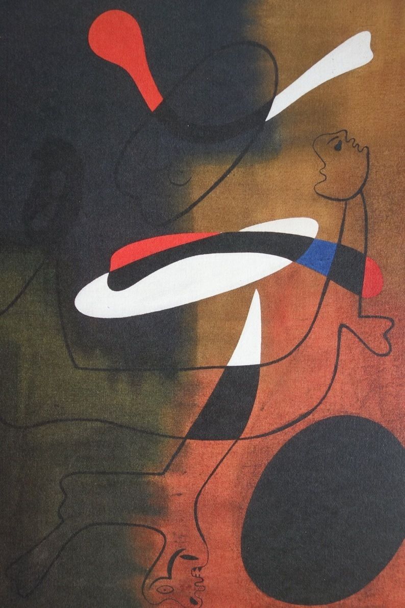 Fine Surrealist Limited Edition Print, Joan Miro, Signed & Numbered photo furniture