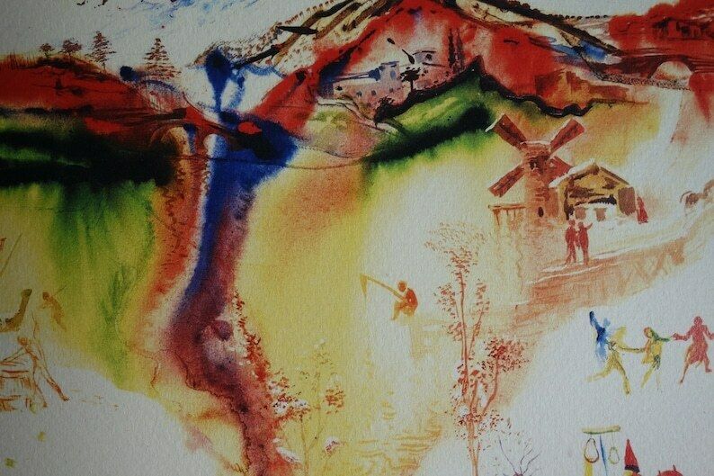Fine Surrealist Limited Edition Print, Salvador Dali, Signed & Numbered photo for sale