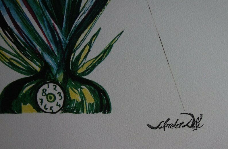 Fine Surrealist Limited Edition Print, Surreal Flower, Salvador Dali, Signed & Numbered In Pencil photo Art