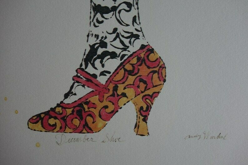 Fine Pop Art Limited Edition Illustration Print   Shoe, Andy Warhol, Signed, Numbered & Stamped photo furniture