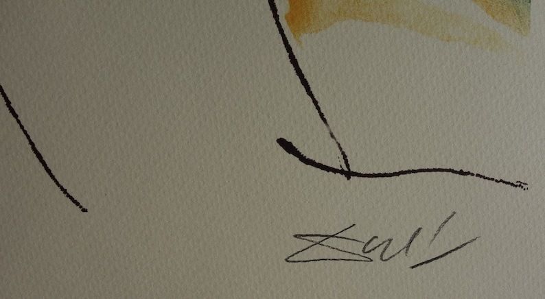 Fine Surrealist Limited Edition Print, Butterfly Portrait, Salvador Dali, Signed & Numbered In Pencil photo furniture