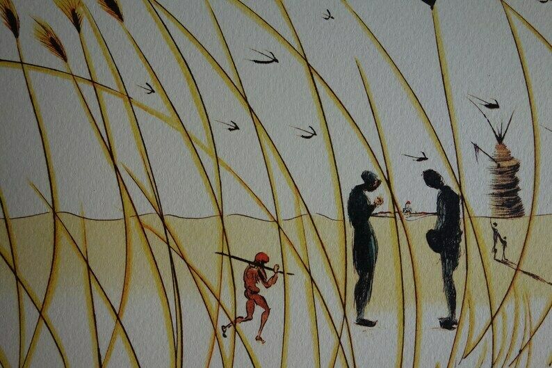 Fine Surrealist Limited Edition Print, Harvest, Salvador Dali, Signed & Numbered In Pencil photo furniture