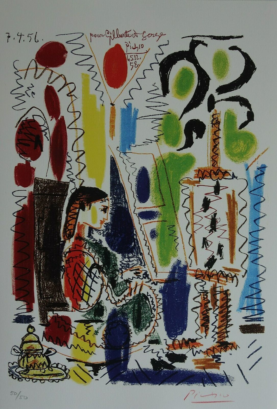 Fine Cubist Limited Edition Print   Woman, Pablo Picasso, Hand Signed & Hand Numbered