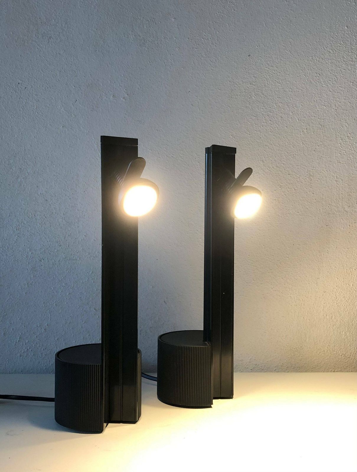Pair Of Italian Postmodern Vintage Design 1980s Desklamps Model Colibri   Design By Albini + Helg + Piva photo furniture
