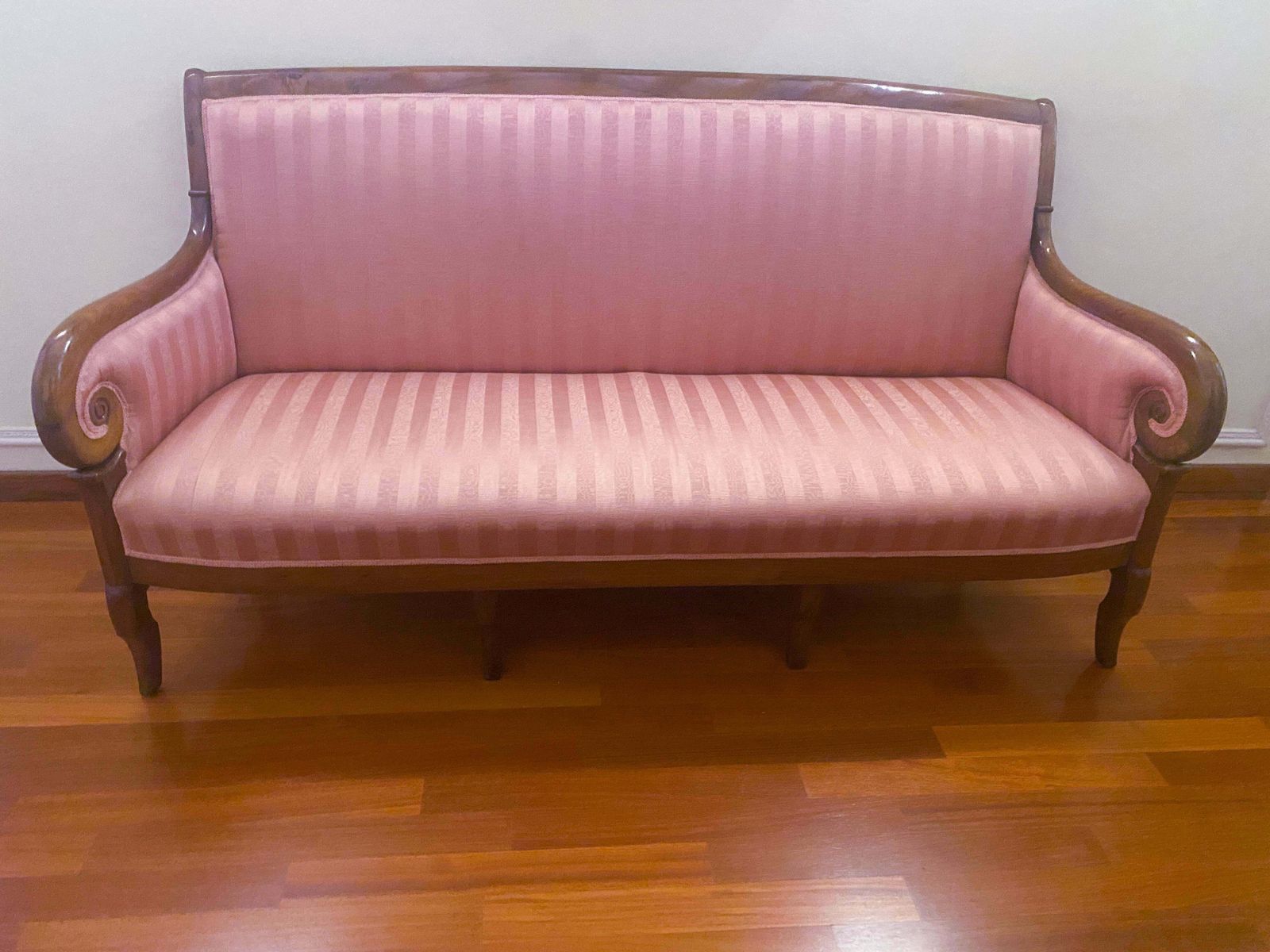Antique Restoration Era Walnut Sofa, France 1830s photo Furniture