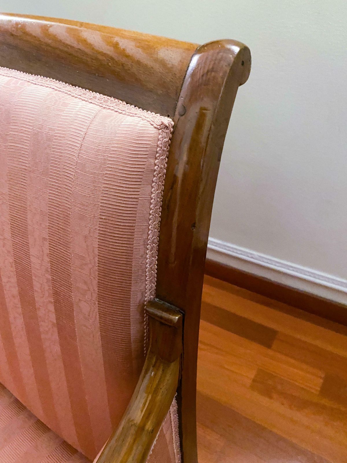 photo vintage Antique Restoration Era Walnut Sofa, France 1830s