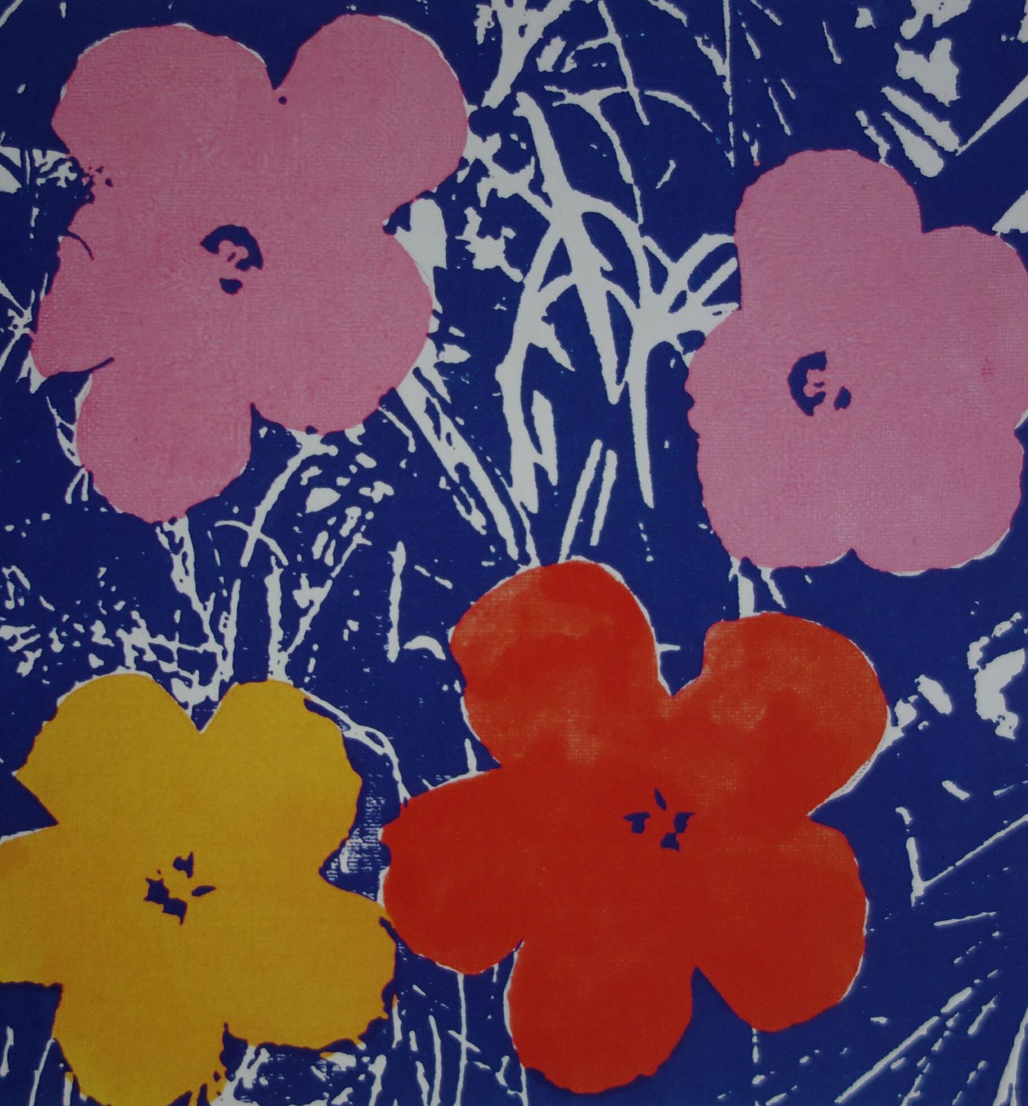 Fine Pop Art Limited Edition Print – Flowers, Andy Warhol, Stamp Signed & Numbered photo furniture